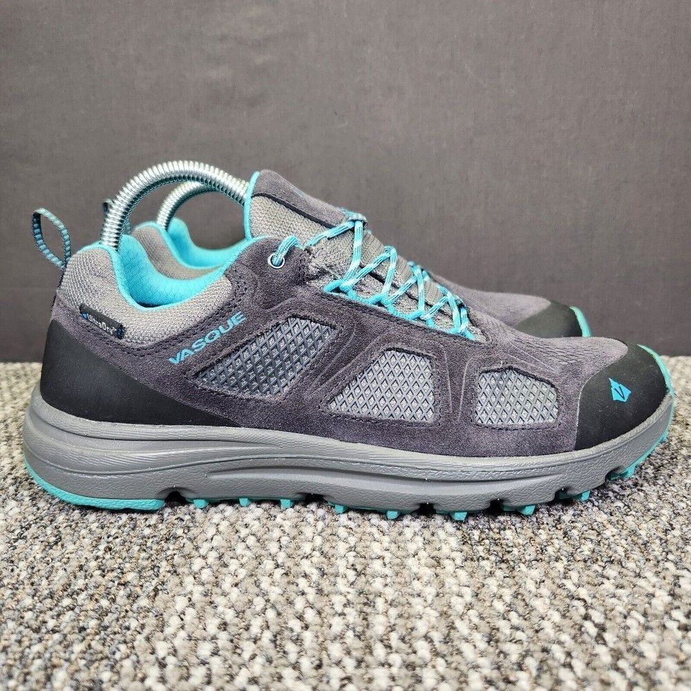 Vasque Women's Size 10M Gray Teal Low Top Lace Up Athletic Hiking Shoes 7457M